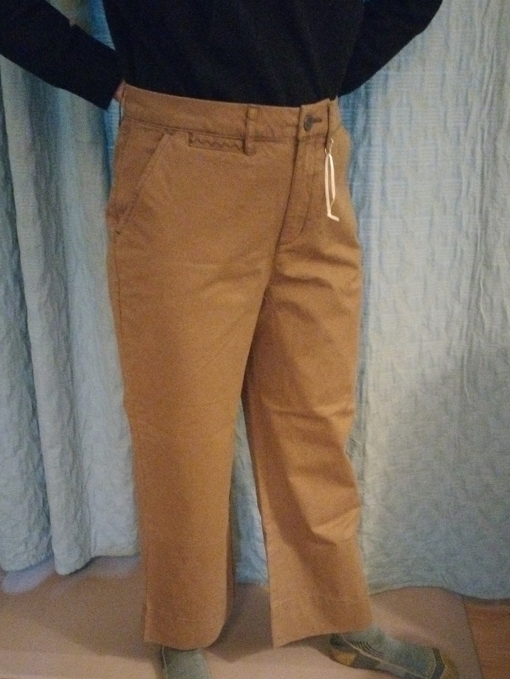 Garnet Hill Women's Straight-Leg Chinos in Camel Brown